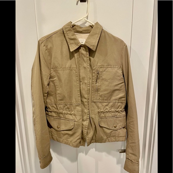 GAP Jackets & Blazers - GAP Khaki Zip Up Utility Jacket Large